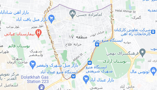 منطقه 17 تهران و محله‌های مهم آن